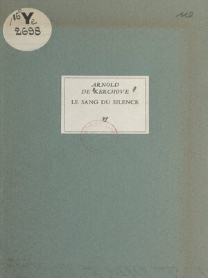 cover image of Le sang du silence
